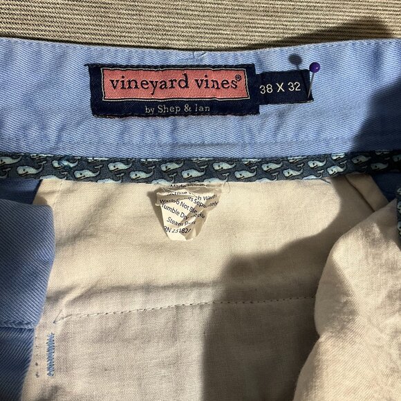 Mens Vineyard Vines Sky Blue Chinos, Size 38 x 32 - Picture 3 of 5